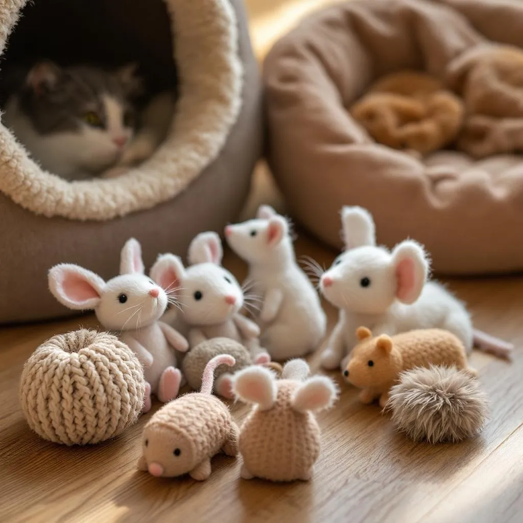 A British Shorthair cat playing thoughtfully with a puzzle feeder toy