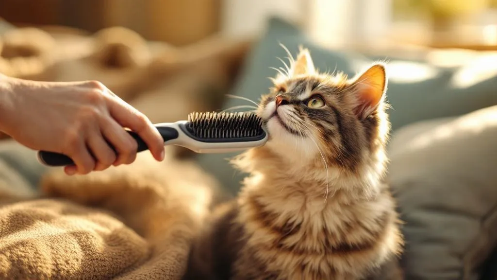 Collection of top-rated cat brushes including Hertzko, FURminator, Dakota Global, Glimmerball, and Safari brushes