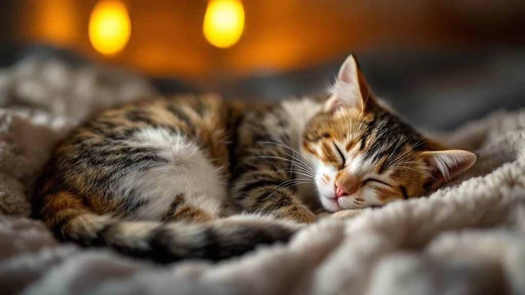 A relaxed cat resting comfortably at home, representing the security of having pet insurance coverage