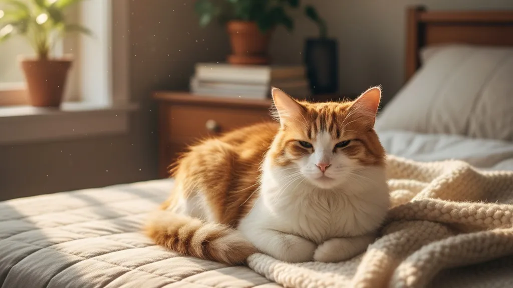 A concerned cat owner consulting with their veterinarian about their feline friend's health