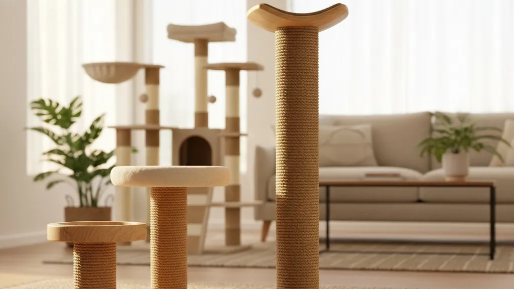 Collection of top-rated cat scratching posts including Vesper, Pioneer, Cathtex, Techdetails, and Mu Mu goods options